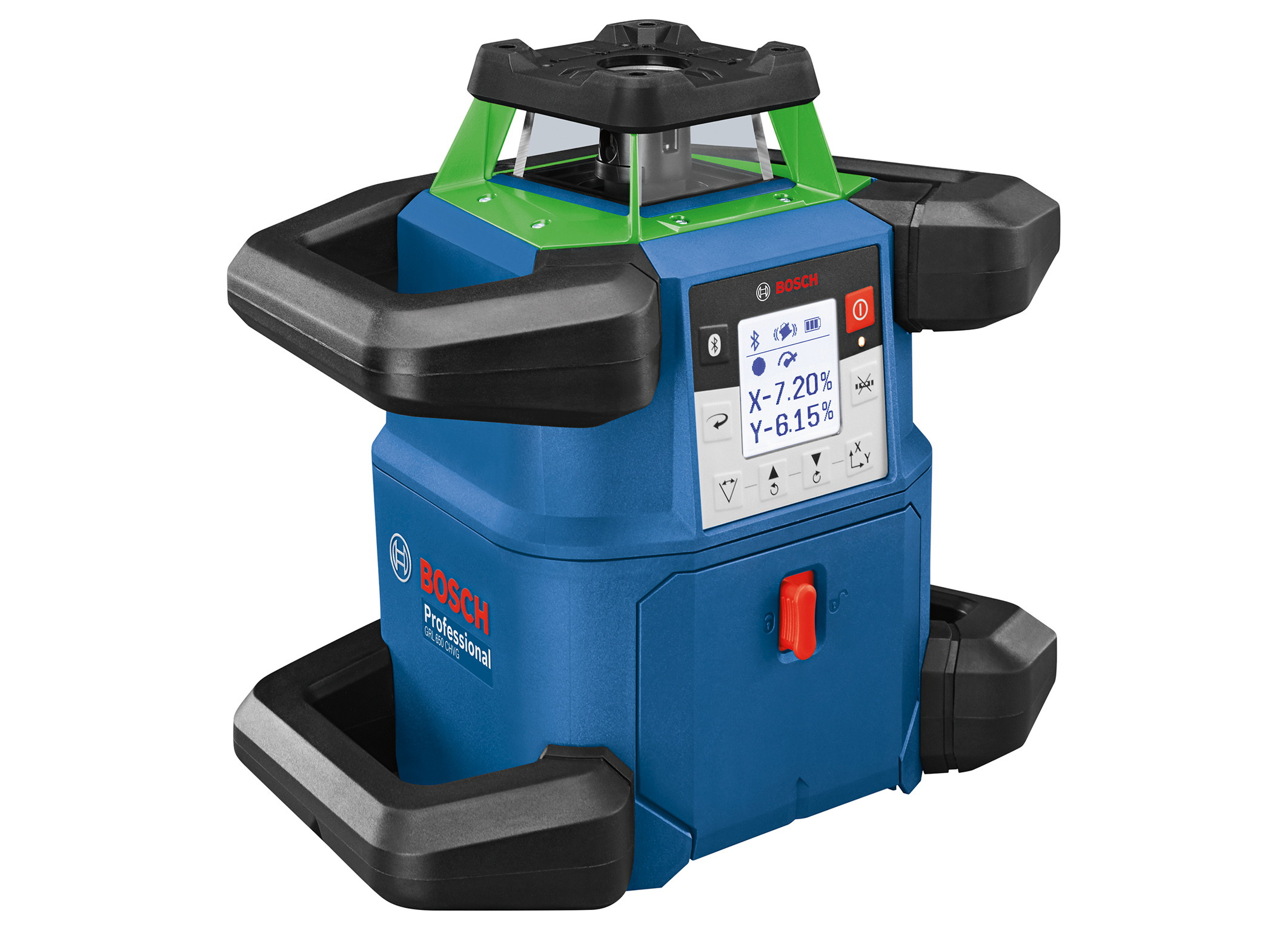 Robustný dizajn v kombinácii so zeleným laserom: Rotačný laser GRL 650 CHVG Professional od firmy Bosch pre profesionálov