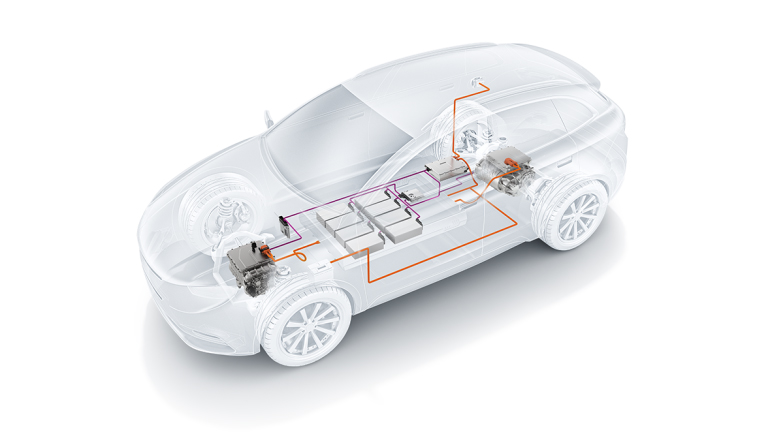 Ilustrační obrázek výrobků elektromobility: eAxle pro SUV.